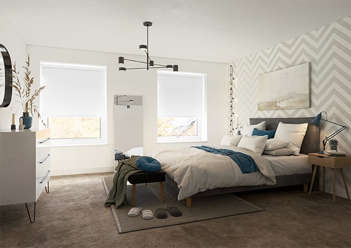 Florenza (Blackout), Fresh White - Motorised Roller Blind - Image 7